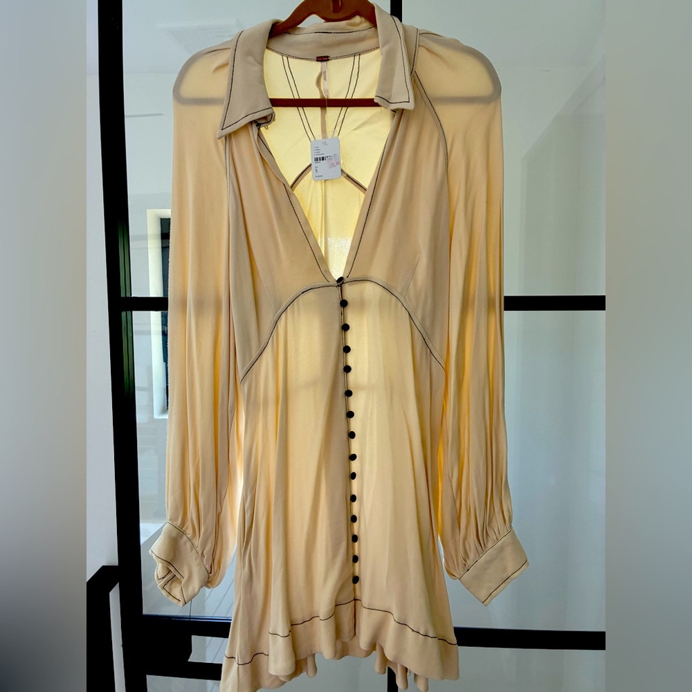 Free people ivory, mini dress vintage NWT